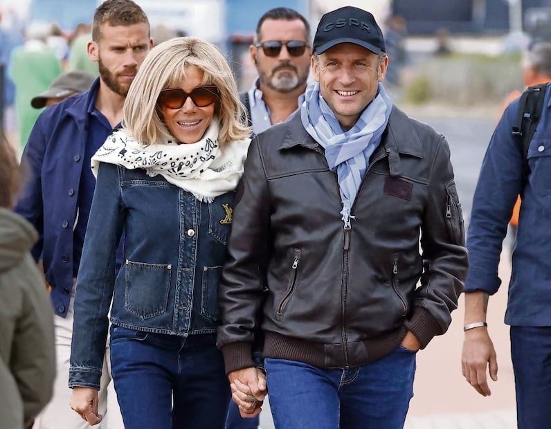El presidente Emmanuel Macron y su esposa Brigitte. Foto: Ludovic Marin AFP