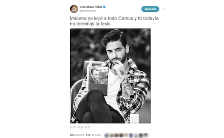 Literatura INBA invita a terminar la tesis con imagen de Maluma