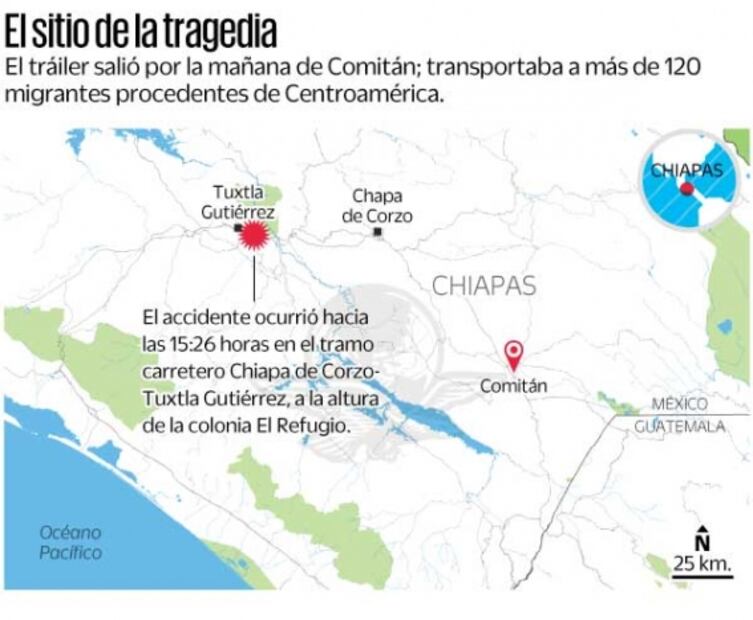 Periodista rompe en llanto al reportar accidente en Chiapas que dejó 55 migrantes muertos