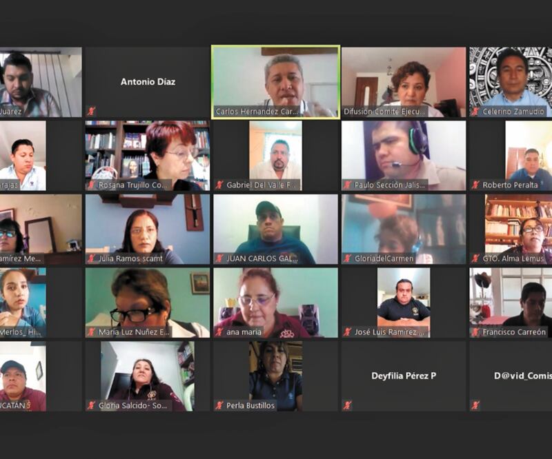  Reunión en línea de trabajadores del INAH. ESPECIAL