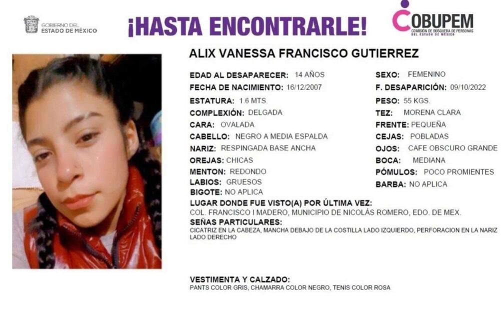 Las Brujas Feministas de RomerA irrumpieron en el Centro de Justicia de la FGJEM para exigir la aparición con vida de Alix Vannessa Francisco Gutiérrez, de 14 años de edad. Foto: Especial