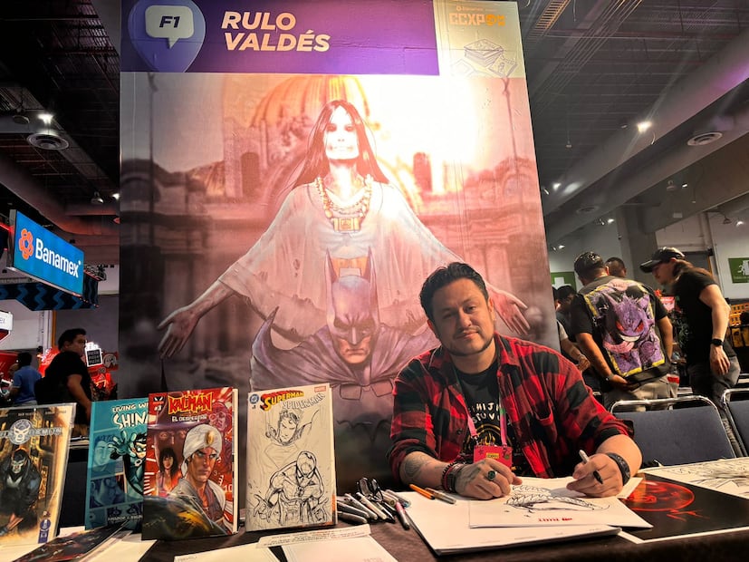 Su estilo que fusiona la identidad visual mexicana con el lenguaje universal de los superhéroes. Foto: Andrea Oliva