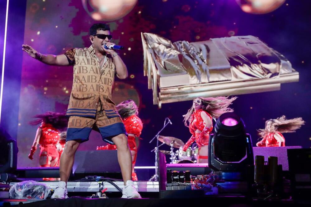 El cantante puertorriqueño Tito El Bambino durante su presentación en el Flow Fest. Foto: Diego Simón / EL UNIVERSAL
