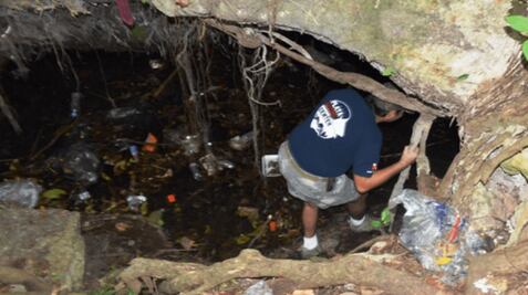 Detectan basura y materia fecal en 60% de cenotes en Yucatán