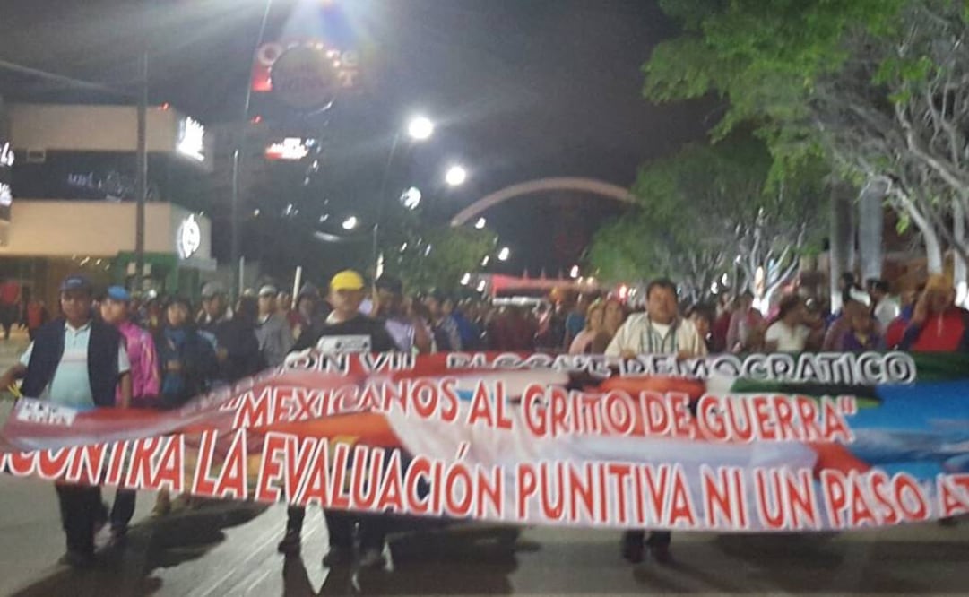 Magisterio disidente exige liberación de detenidos en Chiapas