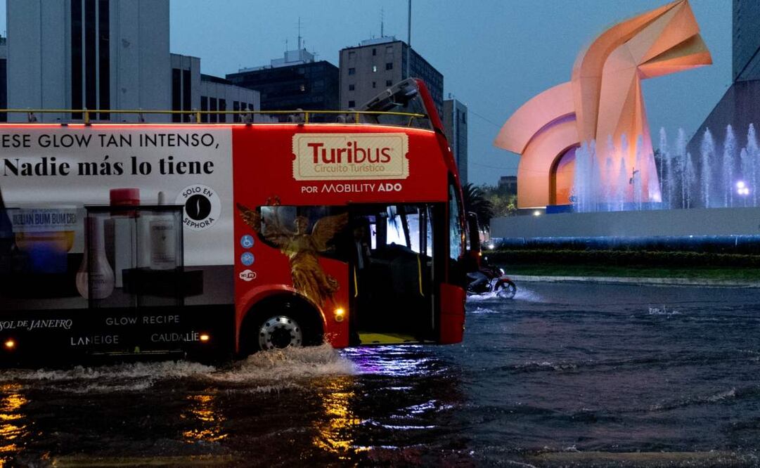 Lluvias en el centro de la ciudad. Foto: Juan Boites / EL UNIVERSAL