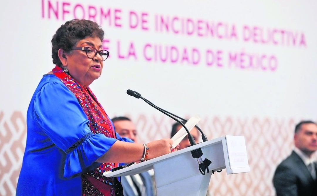 Ernestina Godoy, fiscal capitalina, durante la presentación del Informe de incidencia delictiva de la Ciudad de México, Foto: Especial