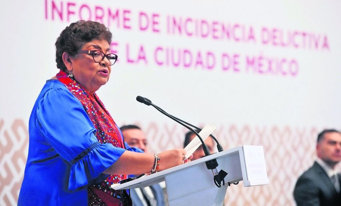 Ernestina Godoy, fiscal capitalina, durante la presentación del Informe de incidencia delictiva de la Ciudad de México, Foto: Especial