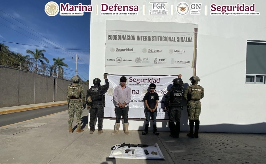 Detención de dos miembros del Cártel de Sinaloa. Foto: especial