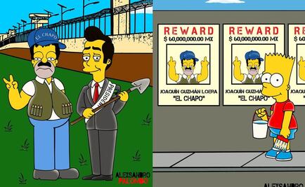 "El Chapo", al estilo de Los Simpson
