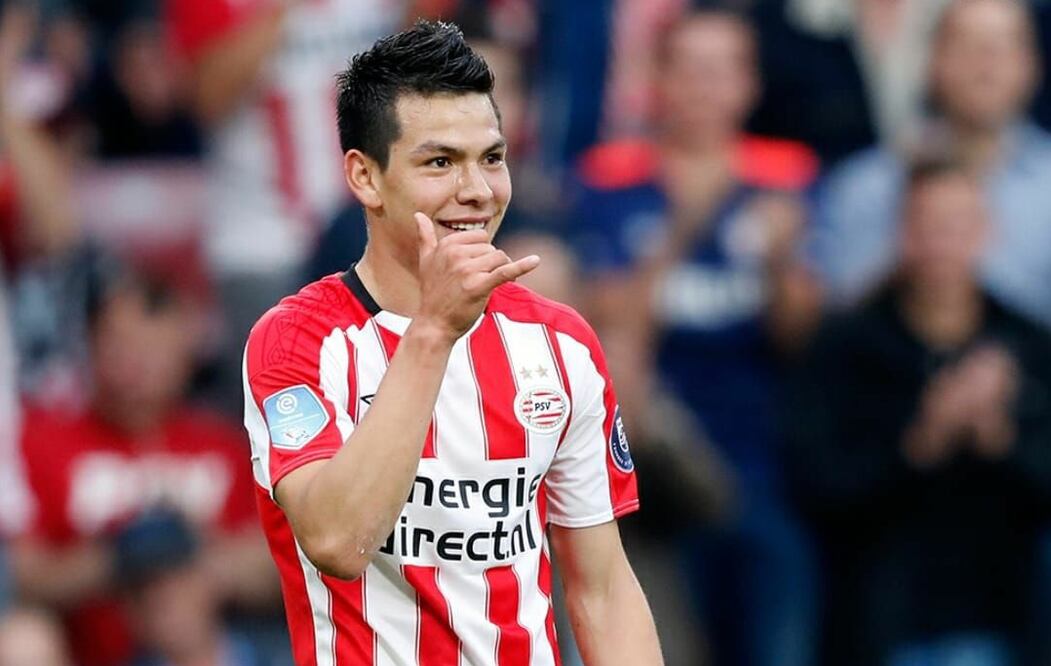Twitter. Hirving Lozano en un partido con el PSV