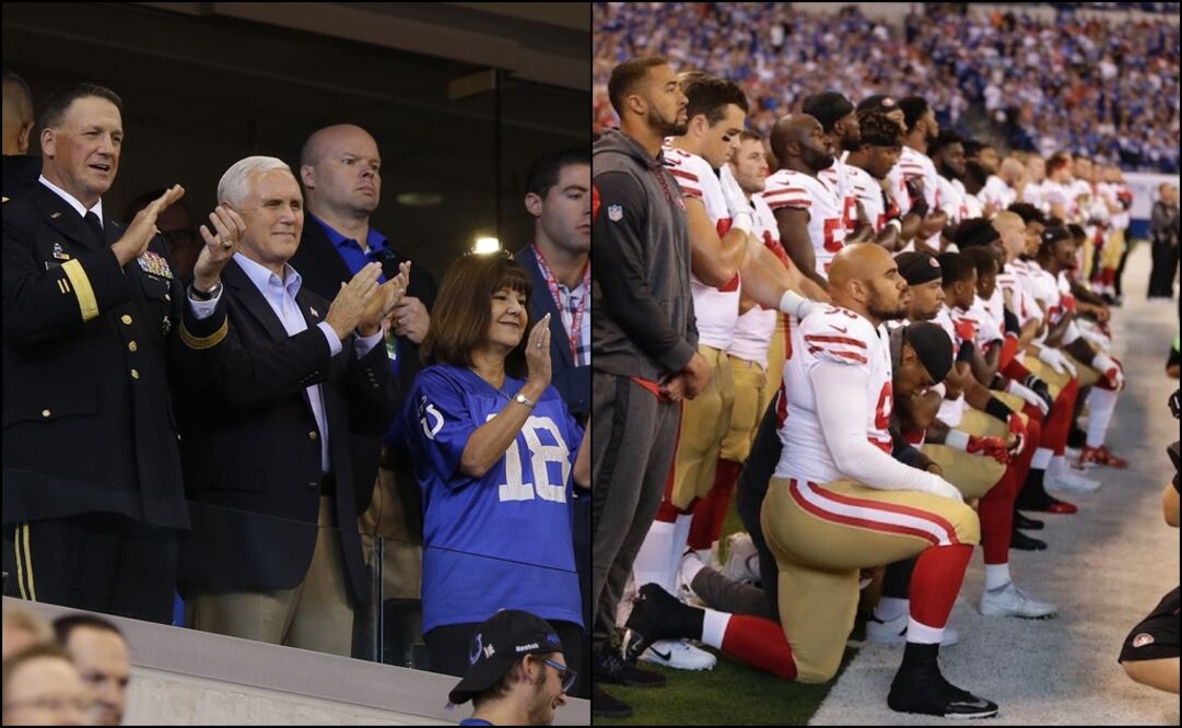 Vicepresidente de EU abandona estadio por protestas en NFL
