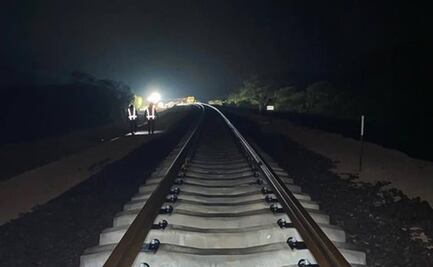 AMLO presume trabajos "de noche" del Tren Maya en el tramo a cargo de Grupo Carso