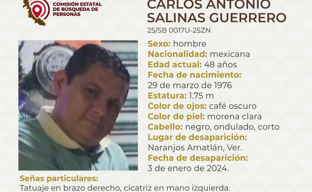 Movimiento Ciudadano en Veracruz denuncia desaparición de Carlos Antonio Salinas (05/01/2025). Foto: Captura de pantalla