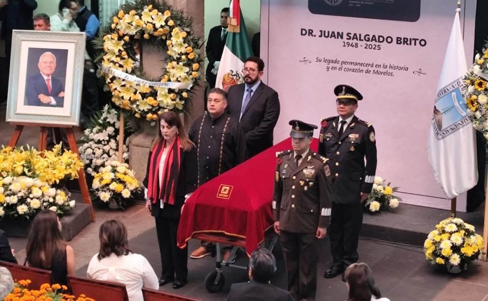 Rinden homenaje a Juan Salgado Brito, secretario de Gobierno de Morelos (27/10/2025). Foto: Especial