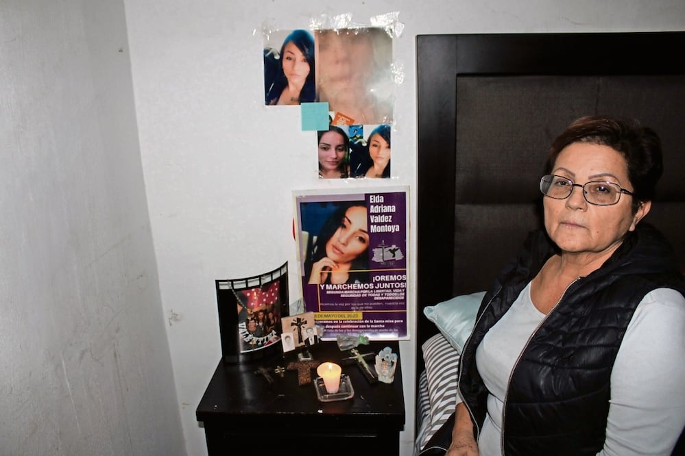 María del Refugio Montoya Herrera perdió todo contacto con su hija Adriana Valdez desde agosto de 2020. Acusa a las autoridades de ser apáticas y no darle respuesta para encontrarla. Foto: Francisco Rodríguez / El Universal