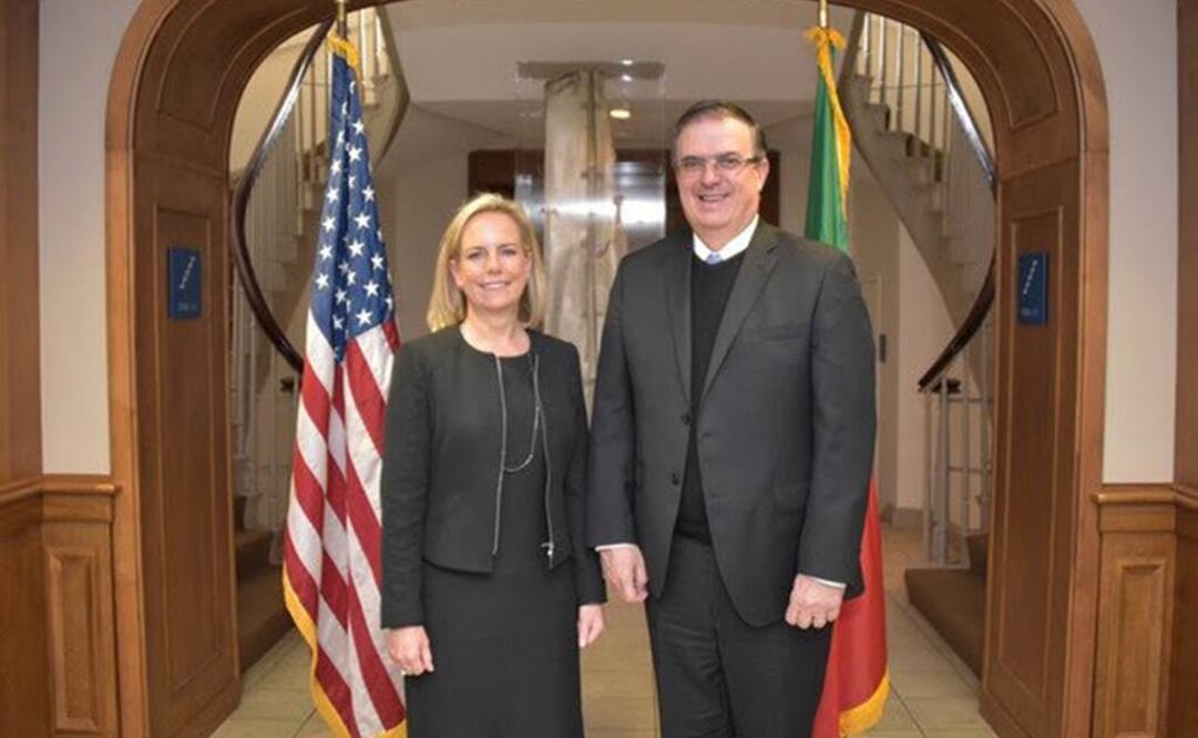 Ebrard se reúne con secretaria de Seguridad de EU