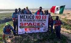 "México no es el basurero de SpaceX"; activistas protestan contra desechos espaciales en playas nacionales... y Bárcena responde