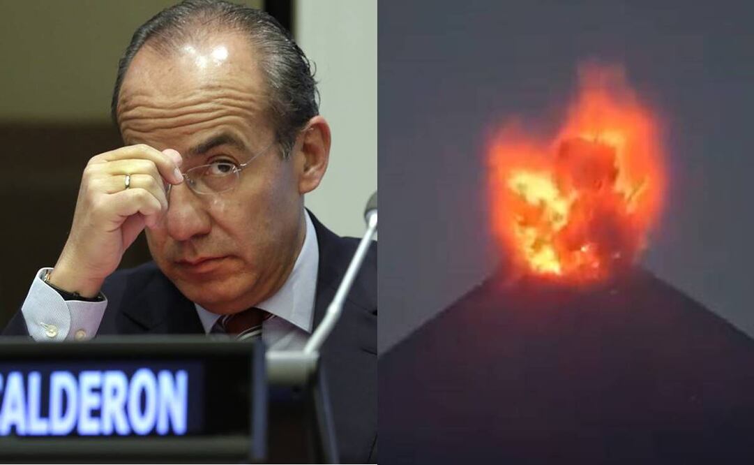 El expresidente Felipe Calderón confundió la erupción del volcán Krakatoa ocurrida en 2020 con la reciente actividad del Popocatépetl / Foto: Especial