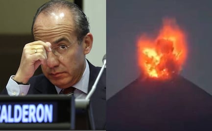 "¡Qué espectáculo!"... pero no es el Popocatépetl; Felipe Calderón cae en "fake news"