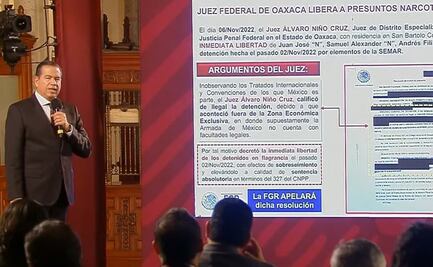 Subsecretario de Seguridad exhibe ante AMLO a juez por liberar a “presuntos traficantes de altamar”