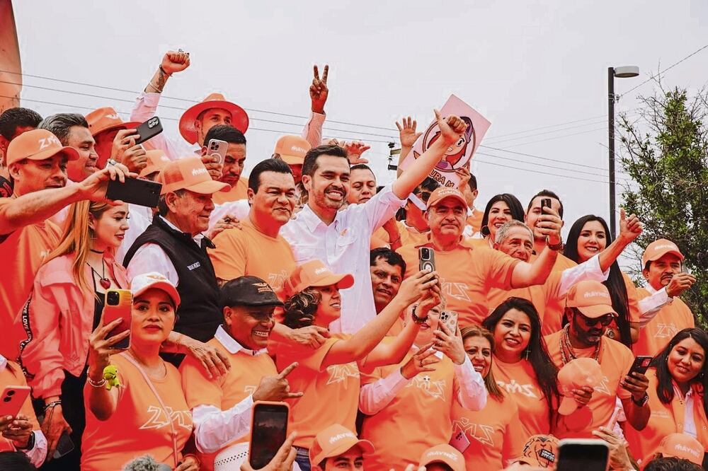 Jorge Álvarez Máynez encabezó un mitin en el Estado de México, donde estuvo acompañado por el senador Juan Zepeda. Foto Especial