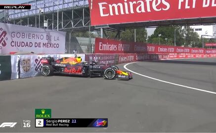 Checo Pérez sufre accidente en las Prácticas 1 del GP de México