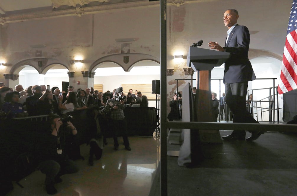 El presidente Barack Obama estuvo ayer en un acto de recaudación de fondos para el Partido Demócrata, en Chicago (JONATHAN ERNST. REUTERS)