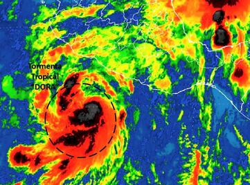 Tormenta tropical Dora podría intensificarse a huracán en próximas horas