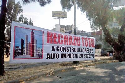 Protestan contra obra en Ciudad Satélite 