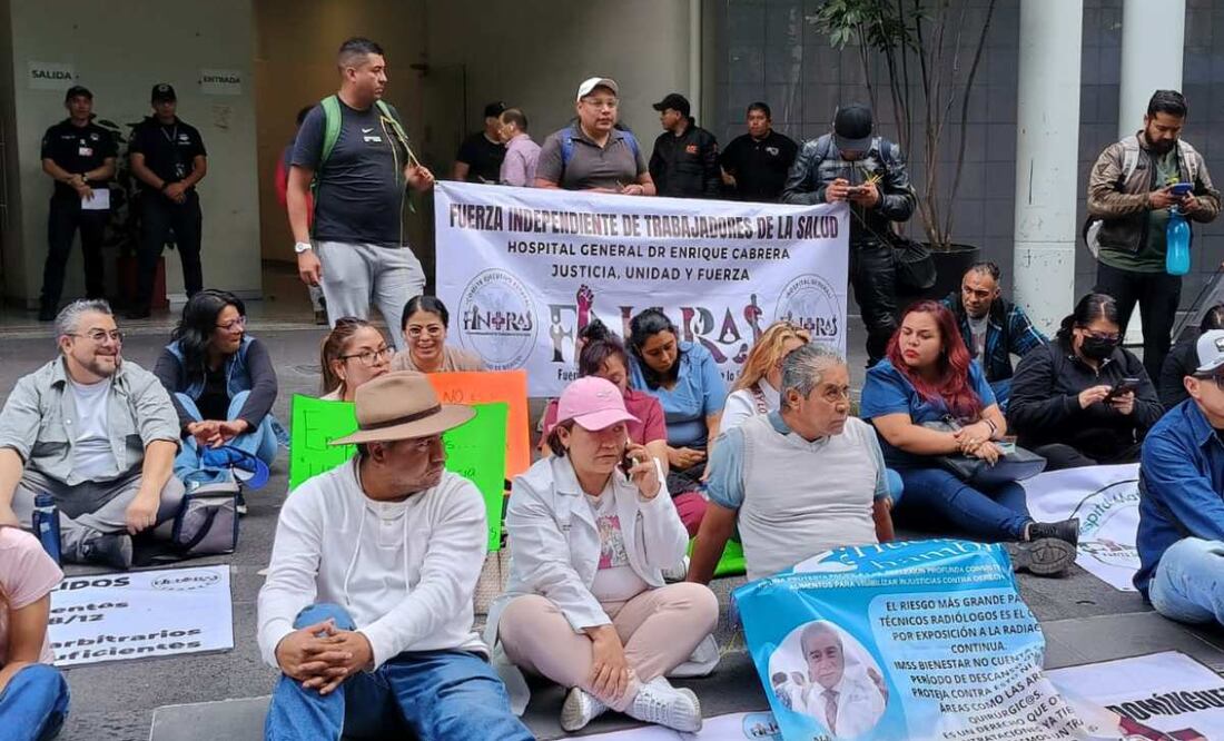 Personal del IMSS Bienestar en huelga de hambre por falta de insumos. Foto: Especial