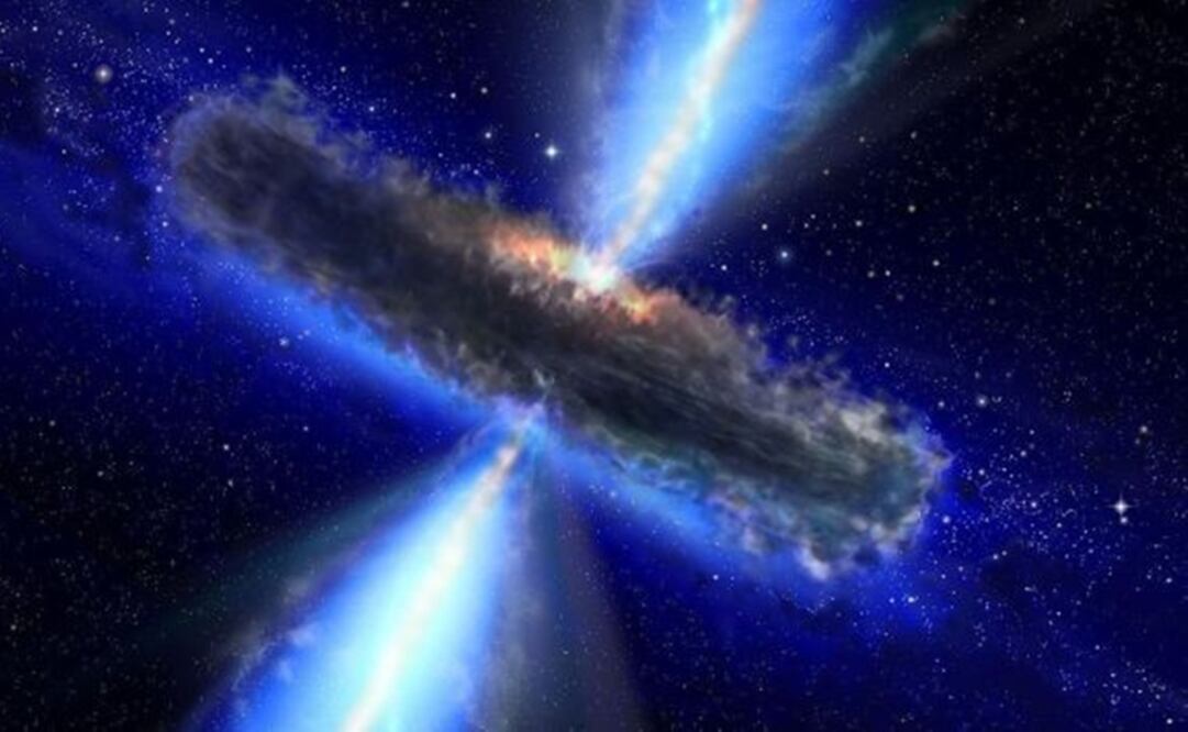 Los investigadores encontraron que los agujeros negros tienen una masa de 10 mil millones de veces la masa del Sol. (Imagen: AFP)