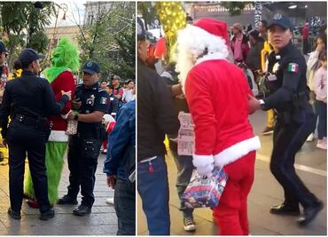 Santa Claus y “El Grinch” protagonizan épica pelea navideña; video se vuelve viral