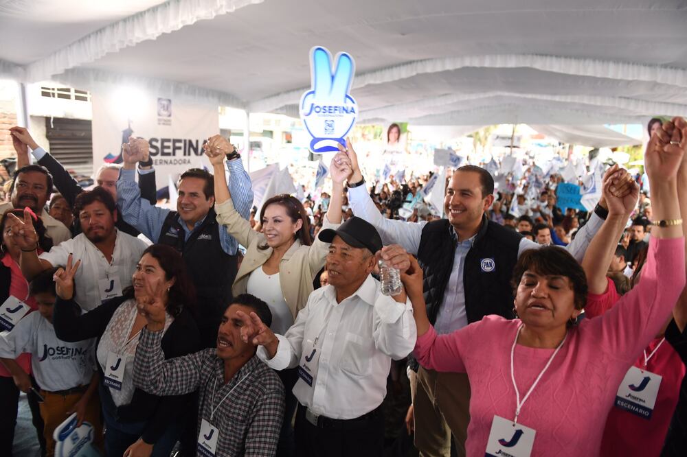 El diputado panista acompañó a la candidata en su último evento de campaña este viernes. /Tomada de @MarkoCortes