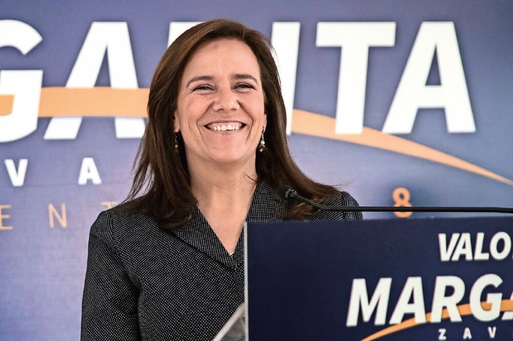 Objeción. La aspirante presidencial Margarita Zavala rechazó en un tuit la iniciativa de López Obrador de dar amnistía a los criminales (ARCHIVO EL UNIVERSAL)