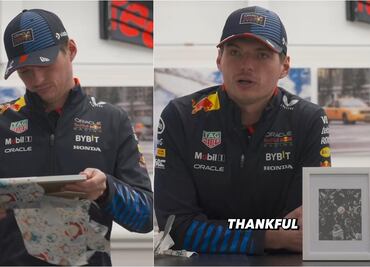 Max Verstappen recibe de regalo de Navidad cuadro de Checo Pérez; dedica emotivas palabras al mexicano