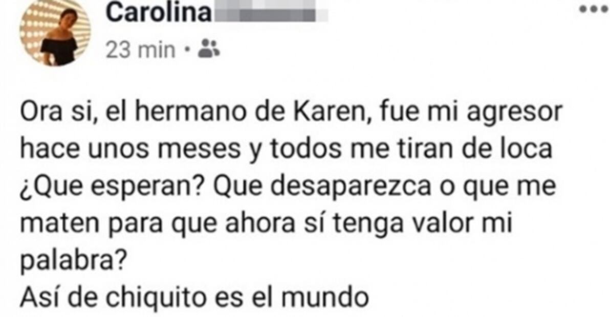 Me equivoqué en confiar en mi hermana, no en mi esfuerzo: hermano de Karen