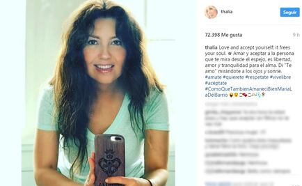 Thalía comparte foto al natural