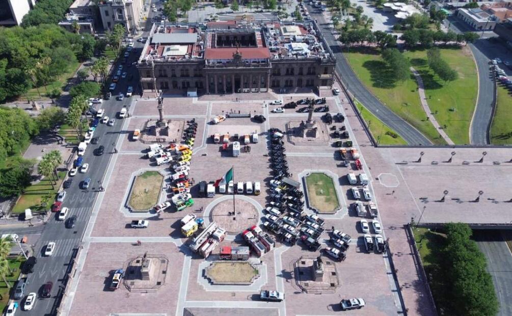El evento protocolario se realizó en la Explanada de los Héroes, frente a Palacio de Gobierno de Nuevo León (11/04/2025). Foto: Especial