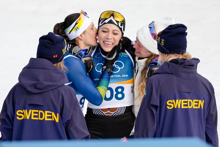 Bruna Moura y Regina Martínez en los Juegos Olímpicos de Invierno Milán-Cortina 2026 - Foto: AP