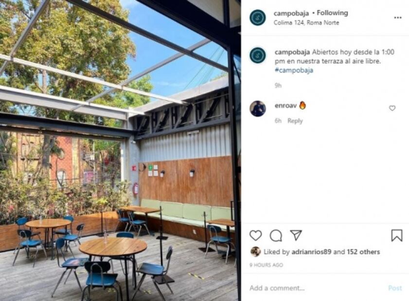 Terrazas cool para comer en la CDMX