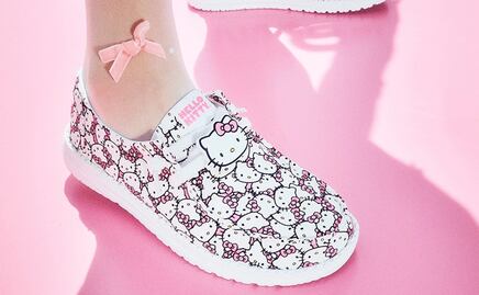 Hello Kitty es la estrella de la nueva colección de zapatos Hey Dude