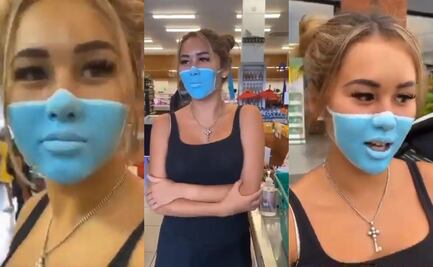 Influencer se pinta cubrebocas, es descubierta y ya no podrá volver a viajar