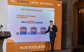 Nuevo León consolida seguridad hídrica; El Cuchillo II, Presa León y tecnología fortalecen el abasto