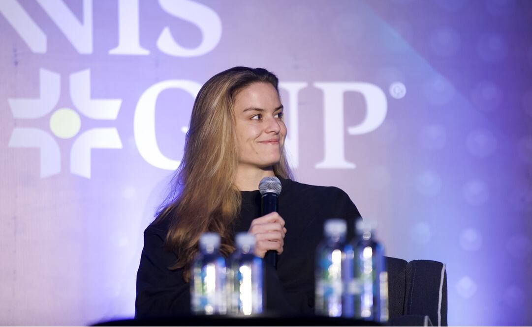 Maria Sakkari en conferencia de prensa - Foto: German Espinosa