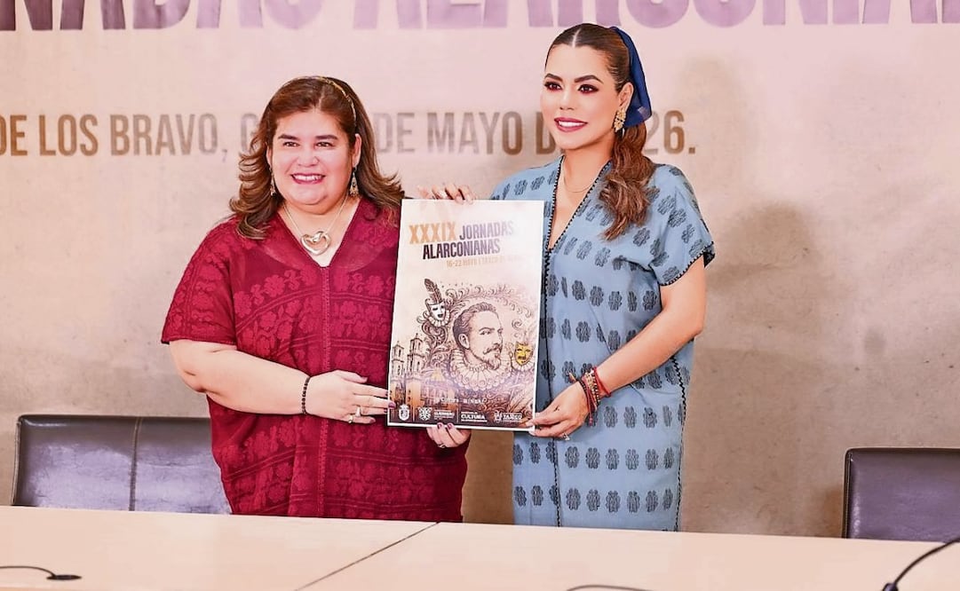 La secretaria de Cultura, Aída Martínez (izq.), y la gobernadora Evelyn Salgado (der.) anunciaron el encuentro. Foto: Especial
