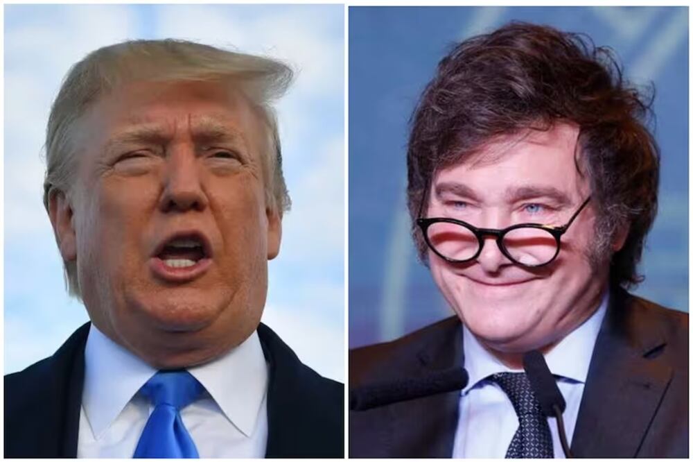 Trump comparte en redes una imagen del presidente argentino Milei, en medio de la polémica por la criptomoneda. Foto: Agencias/Archivo