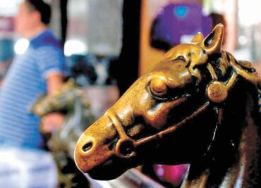 Caballos de bronce robados en La Palestina eran de Banxico