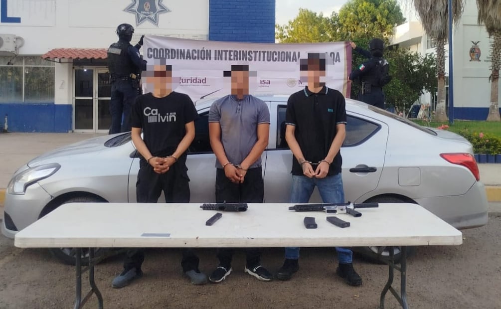 Ataques armados dejan tres heridos en Culiacán; detienen a jóvenes con armas tras persecución. Foto: Especial