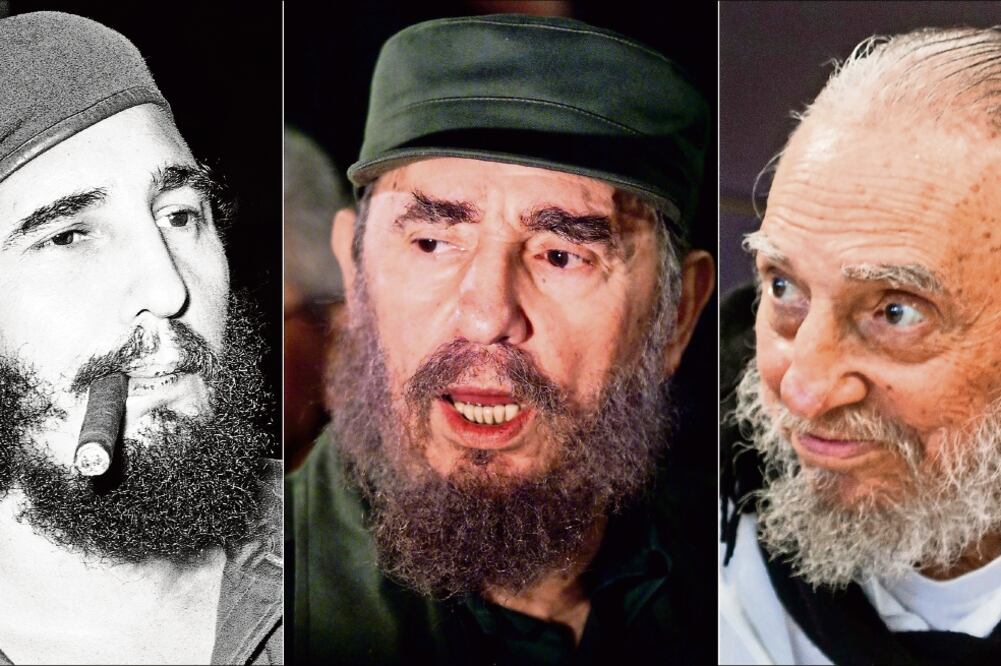 Fidel Castro, en La Habana, en 1961, y en febrero pasado, en su casa (AP)